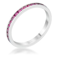 Thumbnail for Teresa 0.5ct Garnet CZ Stainless Steel Eternity Band