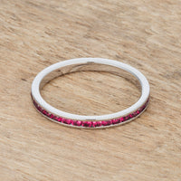 Thumbnail for Teresa 0.5ct Garnet CZ Stainless Steel Eternity Band