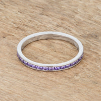 Thumbnail for Teresa 0.5ct Amethyst CZ Stainless Steel Eternity Band