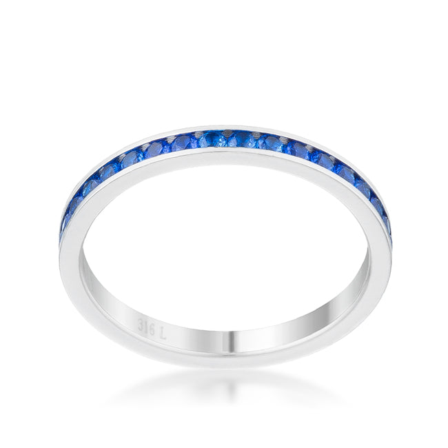 Teresa 0.5ct Sapphire CZ Stainless Steel Eternity Band