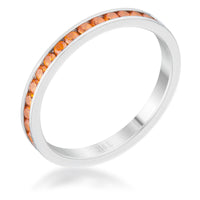 Thumbnail for Teresa 0.5ct Orange CZ Stainless Steel Eternity Band