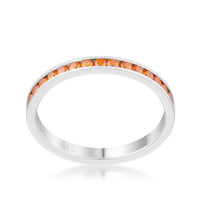 Thumbnail for Teresa 0.5ct Orange CZ Stainless Steel Eternity Band