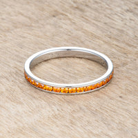 Thumbnail for Teresa 0.5ct Orange CZ Stainless Steel Eternity Band