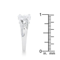Thumbnail for The Justine- 2 Carat CZ Rhodium Classic Oval Engagement Ring