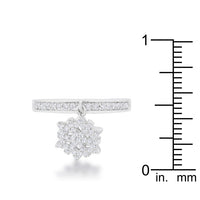 Thumbnail for Snowflake 0.35ct CZ Rhodium Simple Holiday Charm Band Ring