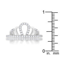 Thumbnail for Madeline 0.2ct Rhodium Simple Crown Ring
