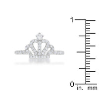 Thumbnail for Elina 0.36ct CZ Rhodium Simple Crown Ring