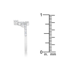 Thumbnail for Elina 0.36ct CZ Rhodium Simple Crown Ring