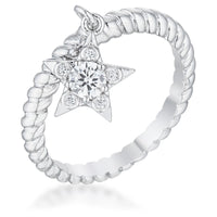 Thumbnail for Cubic Zirconia Star Charm Fashion Ring