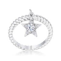 Thumbnail for Cubic Zirconia Star Charm Fashion Ring