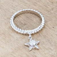 Thumbnail for Cubic Zirconia Star Charm Fashion Ring