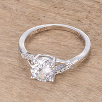 Thumbnail for 1.3Ct Rhodium Plated Simple Engagement Ring