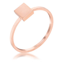 Thumbnail for Stainless Steel Rose Goldtone Plated Square Stackable Ring