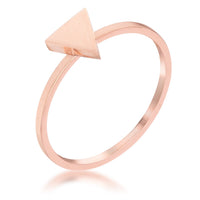 Thumbnail for Stainless Steel Rose Goldtone Plated Triangle Stackable Ring