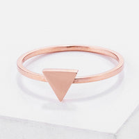 Thumbnail for Stainless Steel Rose Goldtone Plated Triangle Stackable Ring