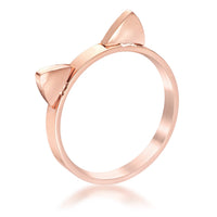 Thumbnail for Stainless Steel Rose Goldtone Cat Ear Ring