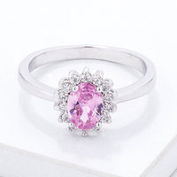 Thumbnail for Pink Ice CZ Petite Oval Ring