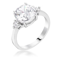 Thumbnail for Classic Three Stone Clear CZ Engagement Ring