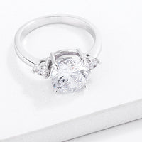 Thumbnail for Classic Three Stone Clear CZ Engagement Ring