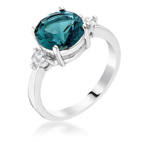 Thumbnail for Exquisite Blue Green Three Stone CZ Engagement Ring