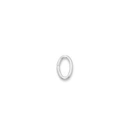 Thumbnail for 6mm x 4mm Oval Sterling Silver Open Jump Rings (Package of 10)