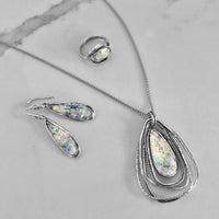 Thumbnail for Ancient Roman Glass Two Part Pear Drop Pendant Necklace