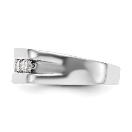 10-karat 5-Stone Lab Grown Diamond SI1/SI2, G H I, Men's Channel Band