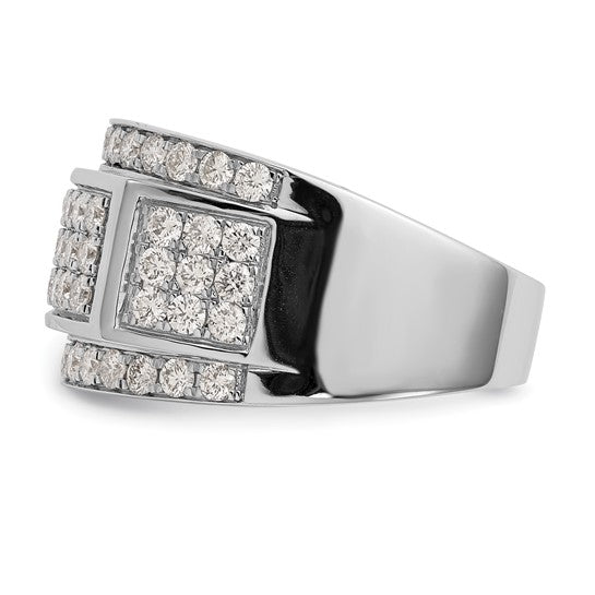 10-karat White Gold Lab Grown Diamond SI1/SI2, G H I, Men's Band