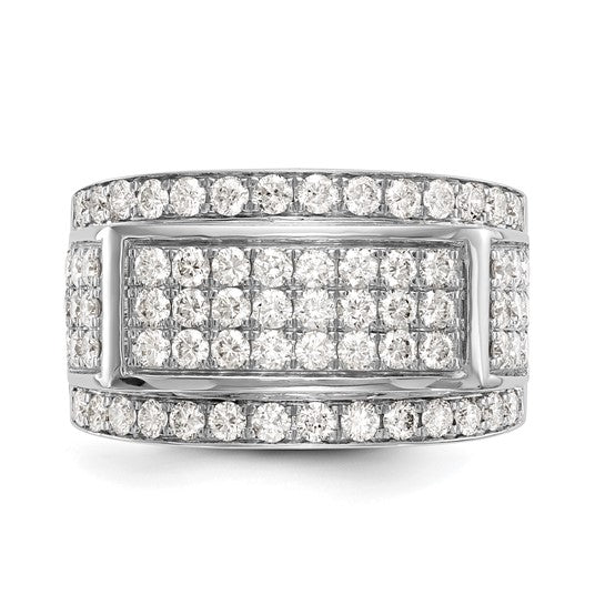 10-karat White Gold Lab Grown Diamond SI1/SI2, G H I, Men's Band