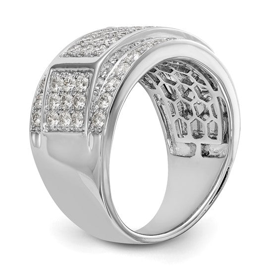 10-karat White Gold Lab Grown Diamond SI1/SI2, G H I, Men's Band