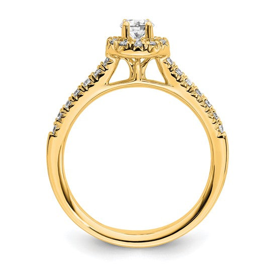 14-Karat Yellow Gold Lab Grown Diamond SI1/SI2, G H I, Complete Engagement Ring