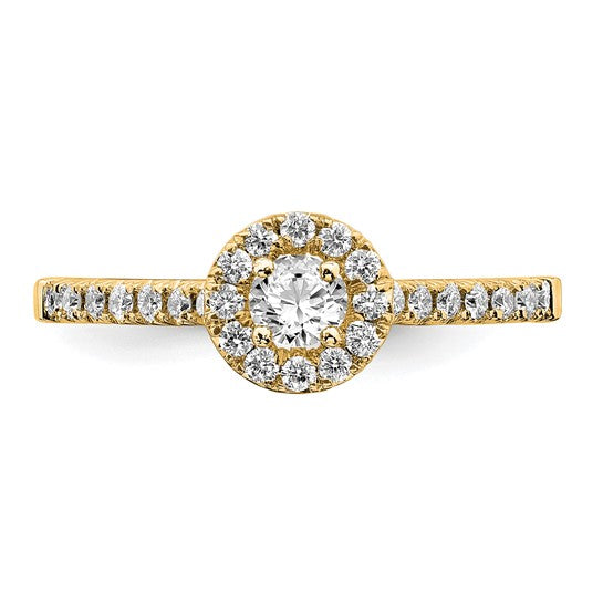 14-Karat Yellow Gold Lab Grown Diamond SI1/SI2, G H I, Complete Engagement Ring