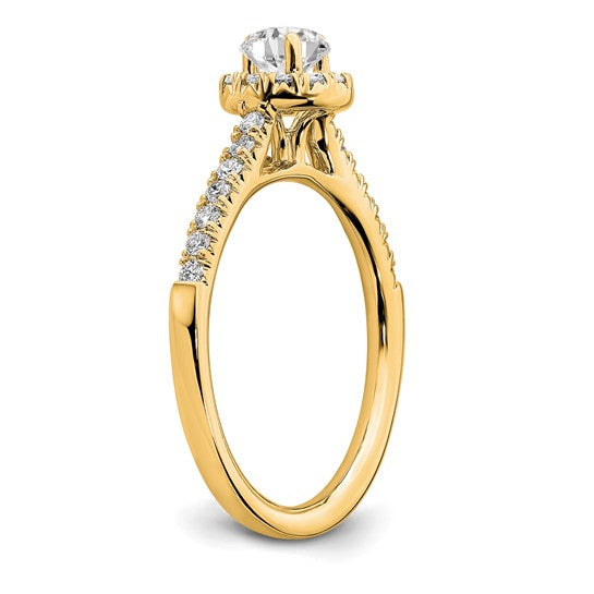 14-Karat Yellow Gold Lab Grown Diamond SI1/SI2, G H I, Complete Engagement Ring