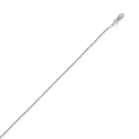 Thumbnail for Rhodium Plated 025 Rolo Chain (1.1mm)