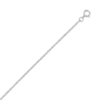 Thumbnail for Rhodium Plated Light Rope Chain Necklace (1.1mm)
