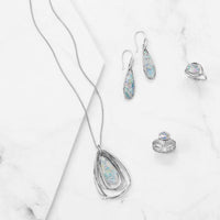 Thumbnail for Ancient Roman Glass Two Part Pear Drop Pendant Necklace