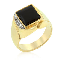 Thumbnail for Onyx and Crystal Statement Ring