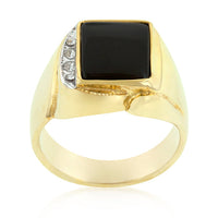 Thumbnail for Onyx and Crystal Statement Ring