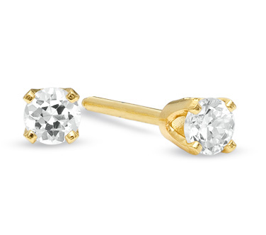 Natural 1/4 carat total diamond carat weight Diamond Stud Earrings