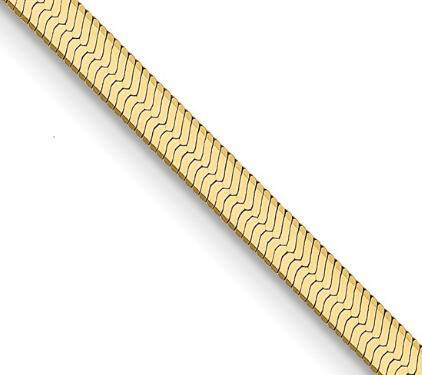 Ladies Herringbone Necklace Yellow Gold