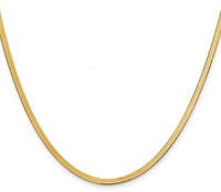 Thumbnail for Ladies Herringbone Necklace Yellow Gold