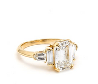 Thumbnail for La Dolce Vita: Custom Emerald Shape 14 Karat Yellow Gold Engagement Ring