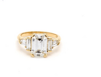 Thumbnail for La Dolce Vita: Custom Emerald Shape 14 Karat Yellow Gold Engagement Ring