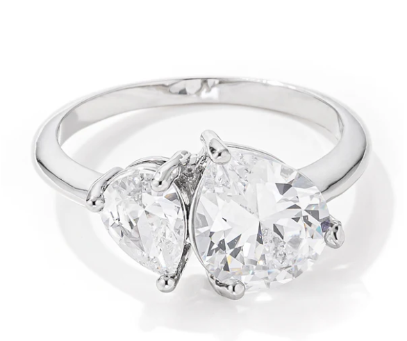 Milano Dream Toi et Moi CZ Engagement Ring