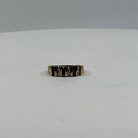 Thumbnail for SAPPHIRE AND DIAMOND YELLOW GOLD CHANNEL SET