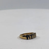Thumbnail for SAPPHIRE AND DIAMOND YELLOW GOLD CHANNEL SET
