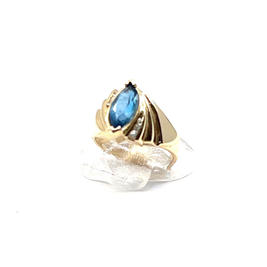 BLUE TOPAZ ELLOW GOLD LONDON