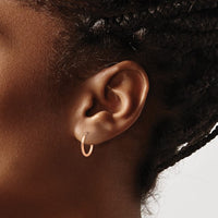 Thumbnail for 14karat Rose Gold Polished Endless Tube Hoop Earrings