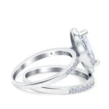Thumbnail for The Pompei Marquise CZ Wedding set