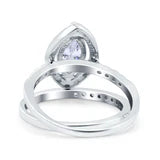 Thumbnail for The Pompei Marquise CZ Wedding set